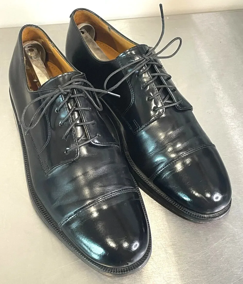 Cole Haan Mens Size 8 Black Leather Oxford Cap Toe Lace Up Dress Shoes